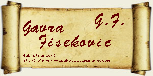 Gavra Fišeković vizit kartica